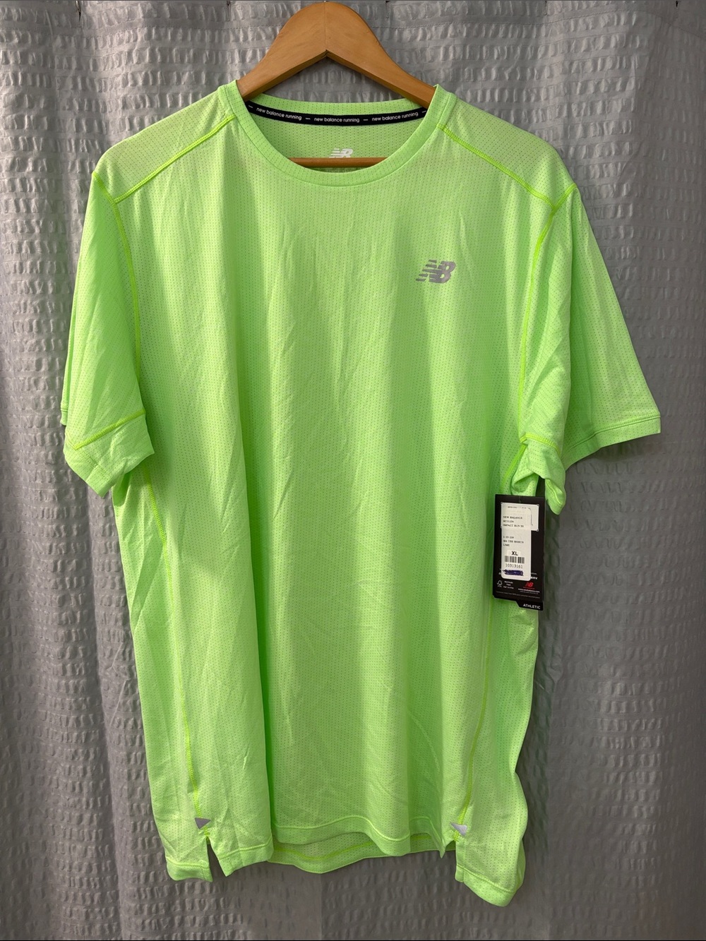 NWT 🔥 New Balance Men’s Neon Lime Green Short Sleeve Performance Tee
